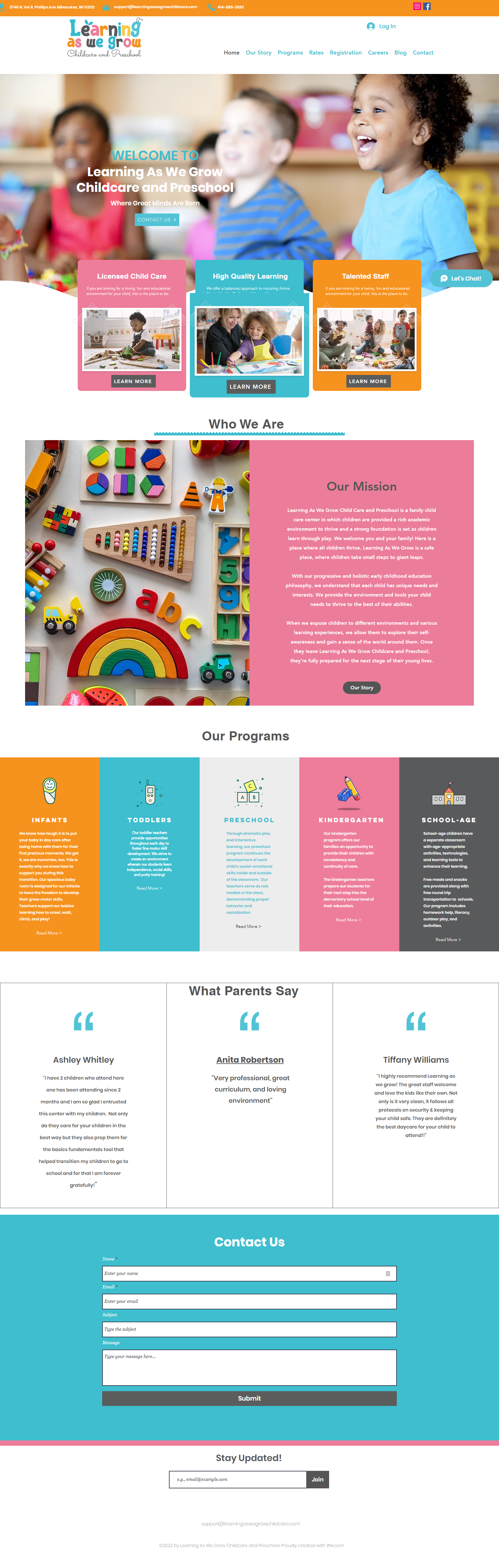 Wix Website – Childcare